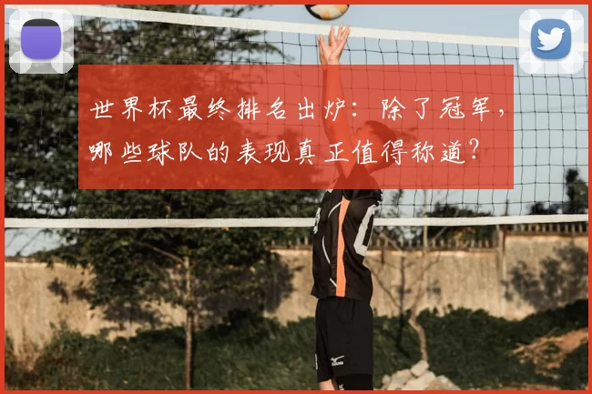 世界杯最终排名出炉:除了冠军,哪些球队的表现真正值得称道?